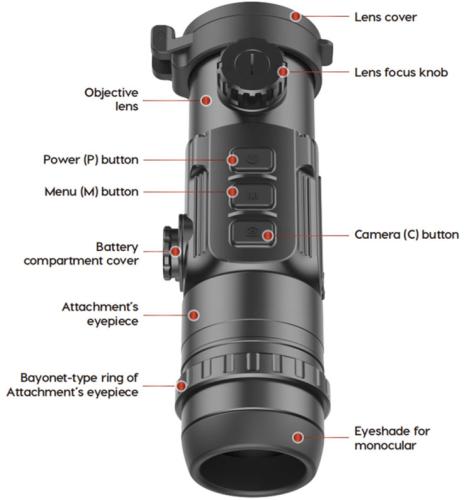 Artikelbild 10 des Artikels “GEBRAUCHTGERÄT: Infiray Xeye Clip CH50 W Wärmebildvorsatzgerät mit Präziser Jagen MULTi Adapter 62mm & Zubehör “