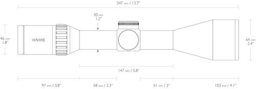 Artikelbild 3 des Artikels “HAWKE Zielfernrohr ENDURANCE 30 WA 3-12x56 Leuchtabsehen LR Dot (8x) IR “