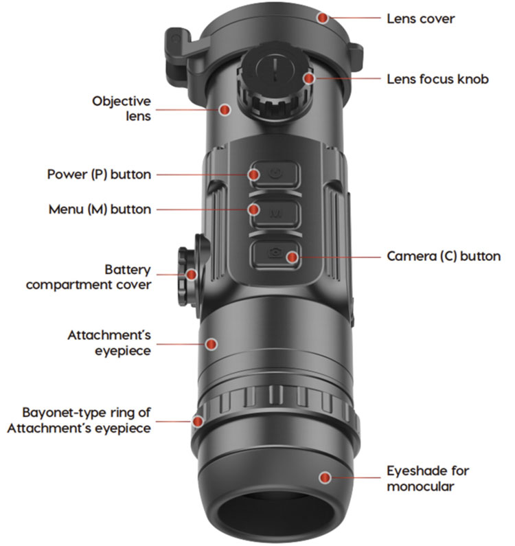 Artikelbild 10 des Artikels “GEBRAUCHTGERÄT: Infiray Xeye Clip CH50 W Wärmebildvorsatzgerät mit Präziser Jagen MULTi Adapter 62mm & Zubehör “