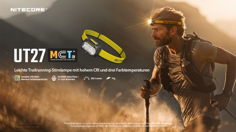 Artikelbild 3 des Artikels “Nitecore Stirnlampe UT27 MCT - 800 Lumen “
